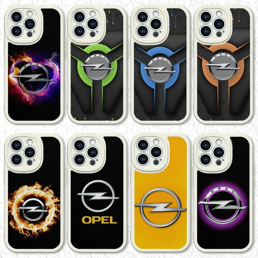 1-PC O-Opels Logo Car MAISTO Phone Case Lambskin Case For Iphone 16 15 14 13 11 12 Pro Max Xr X Xs 8 7 Plus