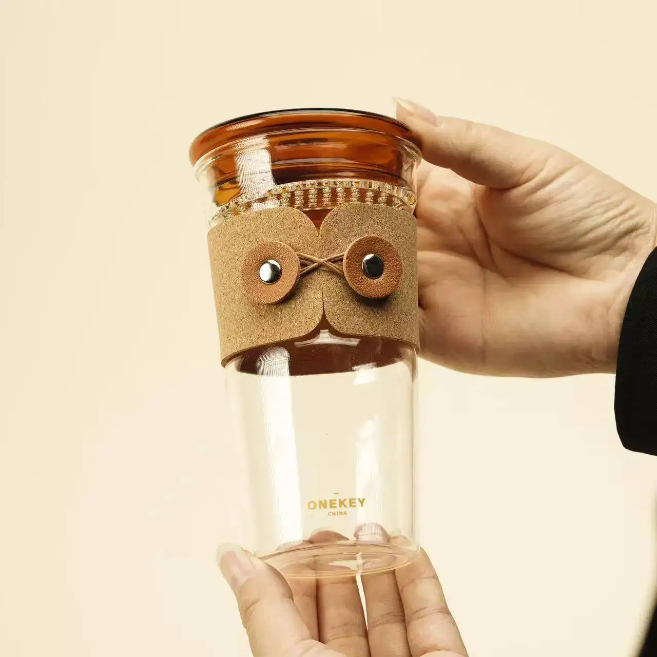 

A Series Of Owl-Themed Glass Tea Cups Large Capacity Filtered Household Water Cup / Gift Box Present