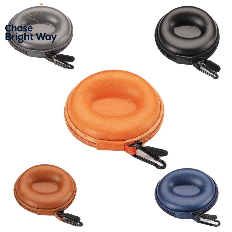 Leather Watch Storage Box Portable Round Anti-Drop Shockproof Watch Display Case for Watch Lovers Gift Home Use