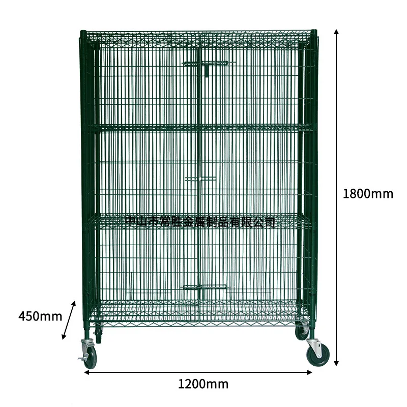 YJQ four-layer purse seine rack multi-functional movable material handling cart with universal wheel