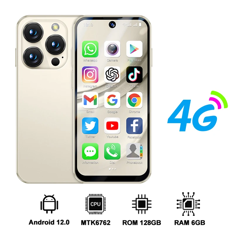 SERVO 19PRO 4G Netwerk Mini Smartphone Android12 OS RAM 6GB ROM 128GB Speelwinkel GPS OTG 3.88 "Display 2 SIM Pocket Smartphones - afbeelding 1