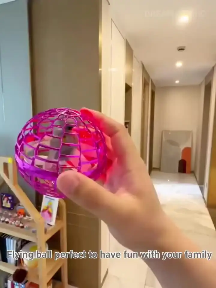  Flying Ball Children's Hand Controlled Color LED Cosmic Globe 360 °Rotating Suspension Ball Suitable for Indoor and Outdoor Toy