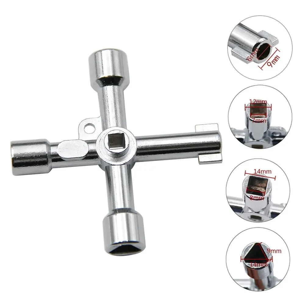 DIY Socket Screwdriver Head Combination Multifunctional 4-in-1 Cross Portable Silver Hand Screwdriver
