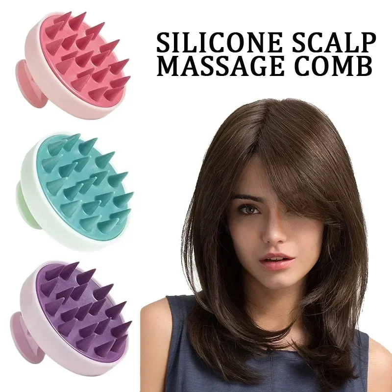 VIE LENTE Silicone Scalp Massage Comb  Shampoo Brush Head  Hair Head Massage  Hairdressing Tool  Brush Bath Spa Massage Brush