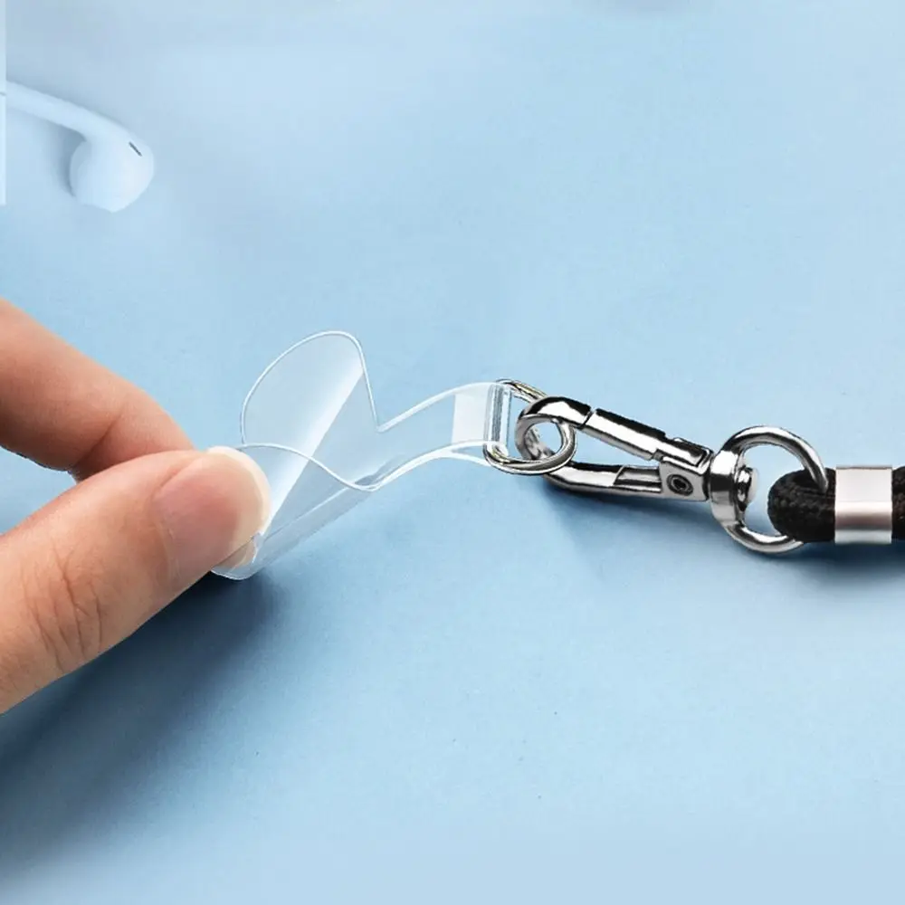 Universal TPU Clear Phone Lanyard Fixed Card Replacement Gasket Detachable Mobile Phone Hanging Cord Strap Patch Pads