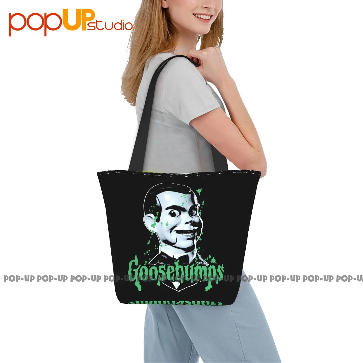 Goosebumps Slappy The Dummy 1993 Cute Handbags Beach Bag Shopping Bag Tear-Resistant