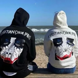 American Retro Tide Hoodie Men and Women Fall New Hip-hop Street Style Clown Sports Sweater Loose Couple Casual Thickened Jacket