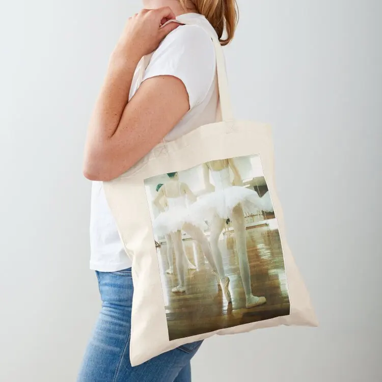 

Ballet dancers with white tutu Tote Bag reusable shopping bag eco bag folding cute tote women