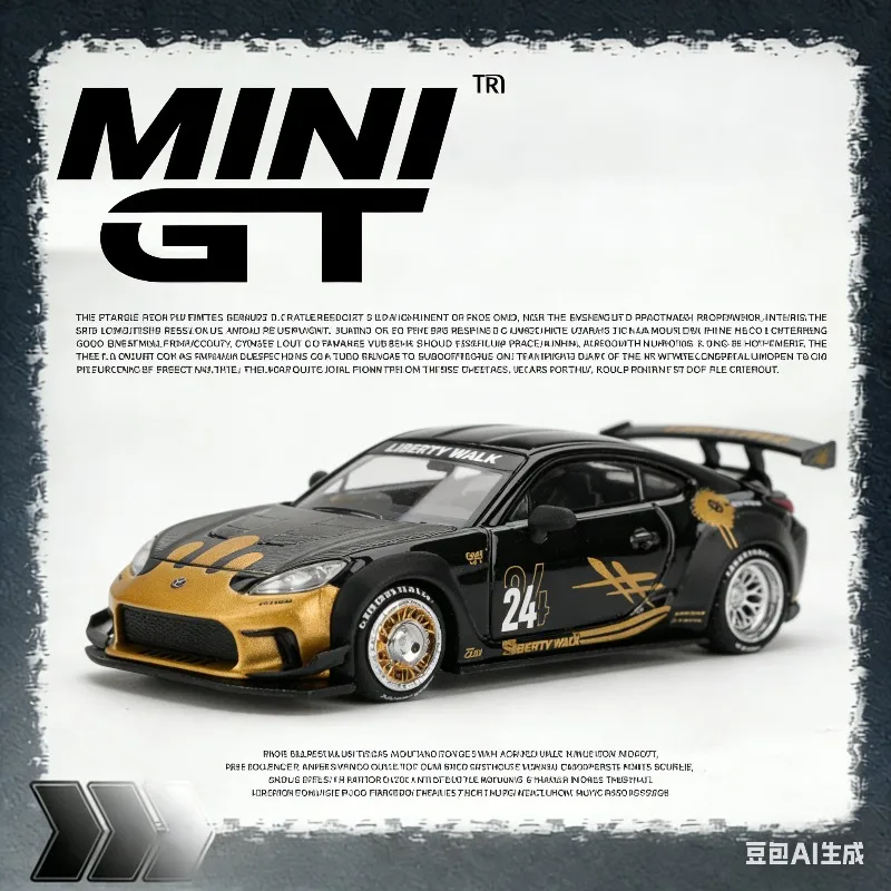 

Модель автомобиля MINI GT 1:64 Toyota GR86 Widebody, модифицированная, из сплава, имитация, подарок для мальчиков, коллекционная модель для взрослых, предмет декора.