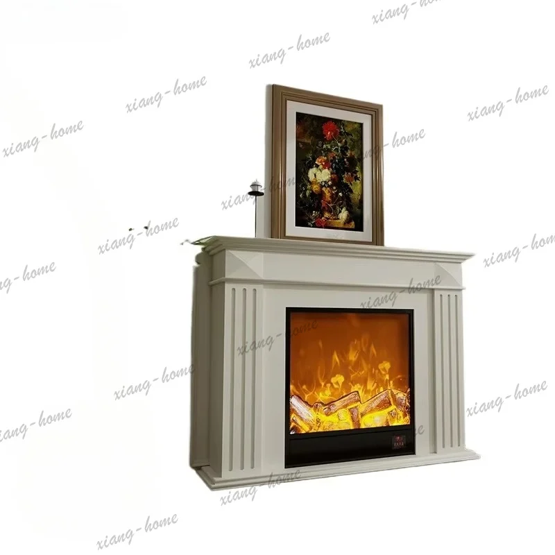 PG   fireplace decorative cabinet simulation fire retro home living room porch cabinet heating TV cabinet solid wood ultra-thin