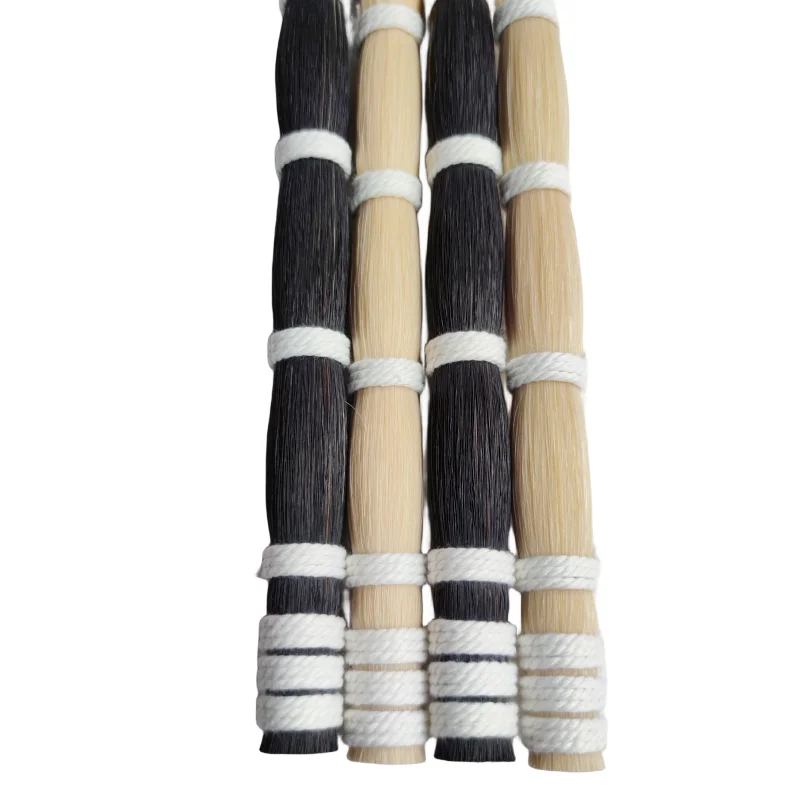 

1kg High quality Stallion horse tail hair in bulk violin bow hair (500g white+ 500g black) length 82-84 cm