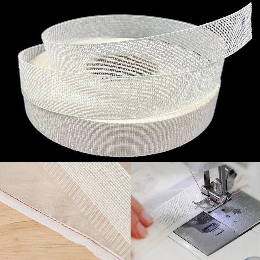 5 m/rollo 2,5/3/3,5/3,8 cm de ancho forro de prensado de espina de pescado Diy costura ropa dobladillo accesorios para faldas vestidos de novia dobladillo