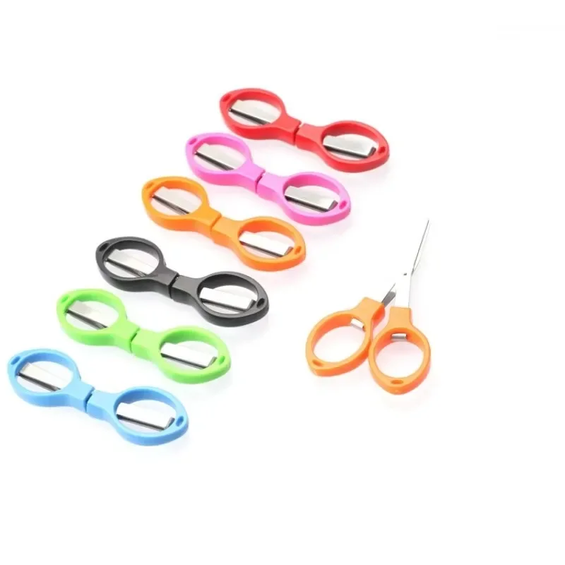 Imagem -06 - Folding Scissors Student Learning Tools Mini Material Escolar Micro Pesca Scissor Pacote de Varejo 50 Pcs Aço Inoxidável