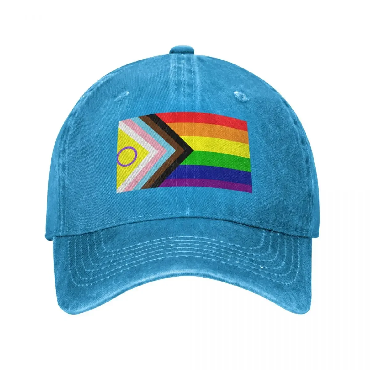 2021 Intersex-Inclusive Progress Pride Flag Baseball Cap Vintage dad hat fashionable funny hat Caps For Women Men's