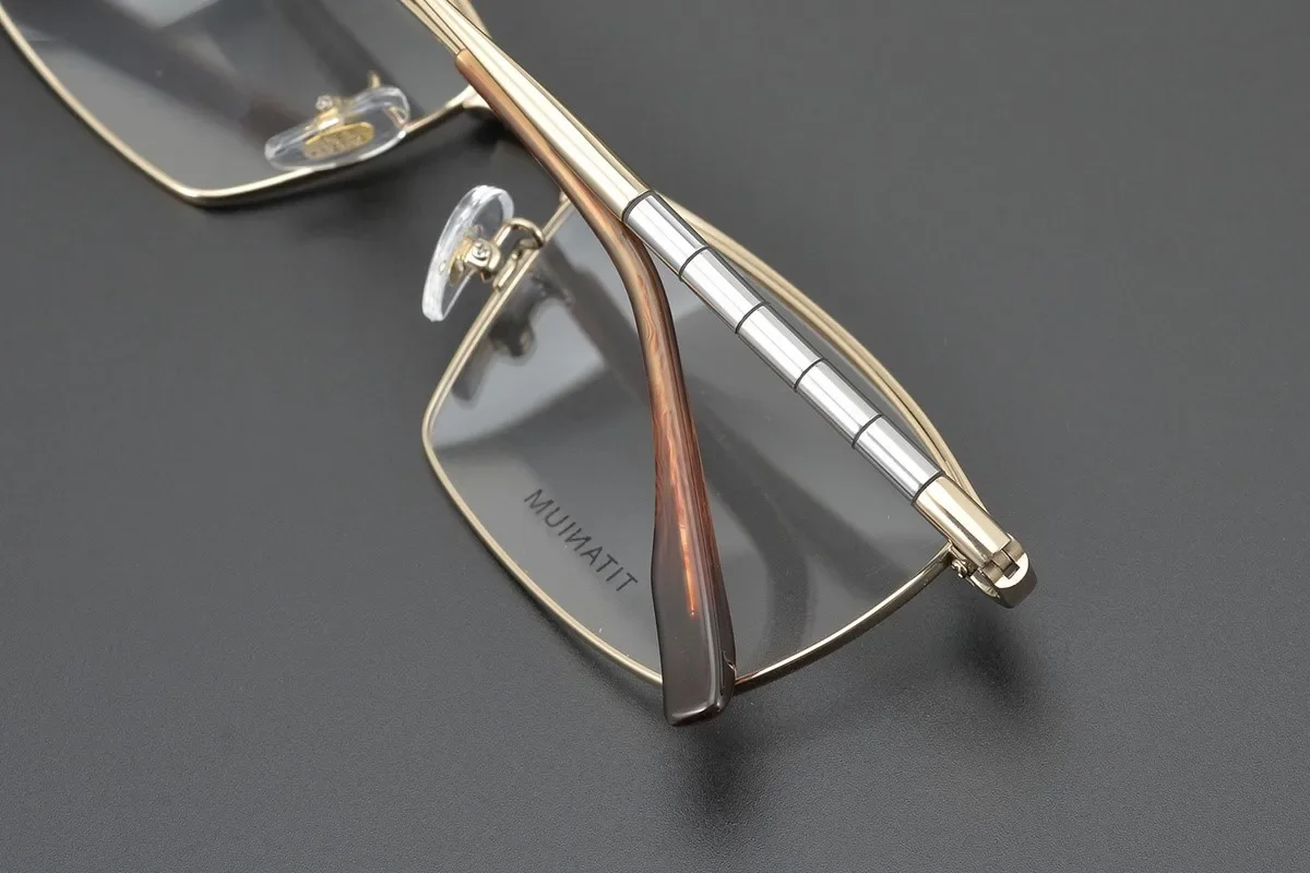 Shenzhen-made High-grade Pure Titanium Spring Leg Glasses Frame Full-frame Men's Big Face Myopia Hyperopia Glasses Frame