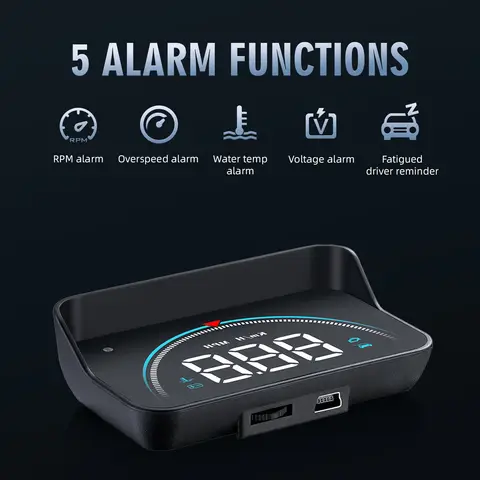 GPS 헤드업 디스플레이 프로젝터, 앞 유리 자동 전자 자동차 속도계, 과속 경고 시스템, 전압 경보, M8 OBD2