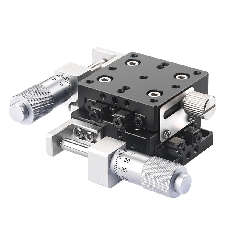 2D translation table XY cross slide XY axis moving platform fine adjustment slide 2D adjustment precision manual LY