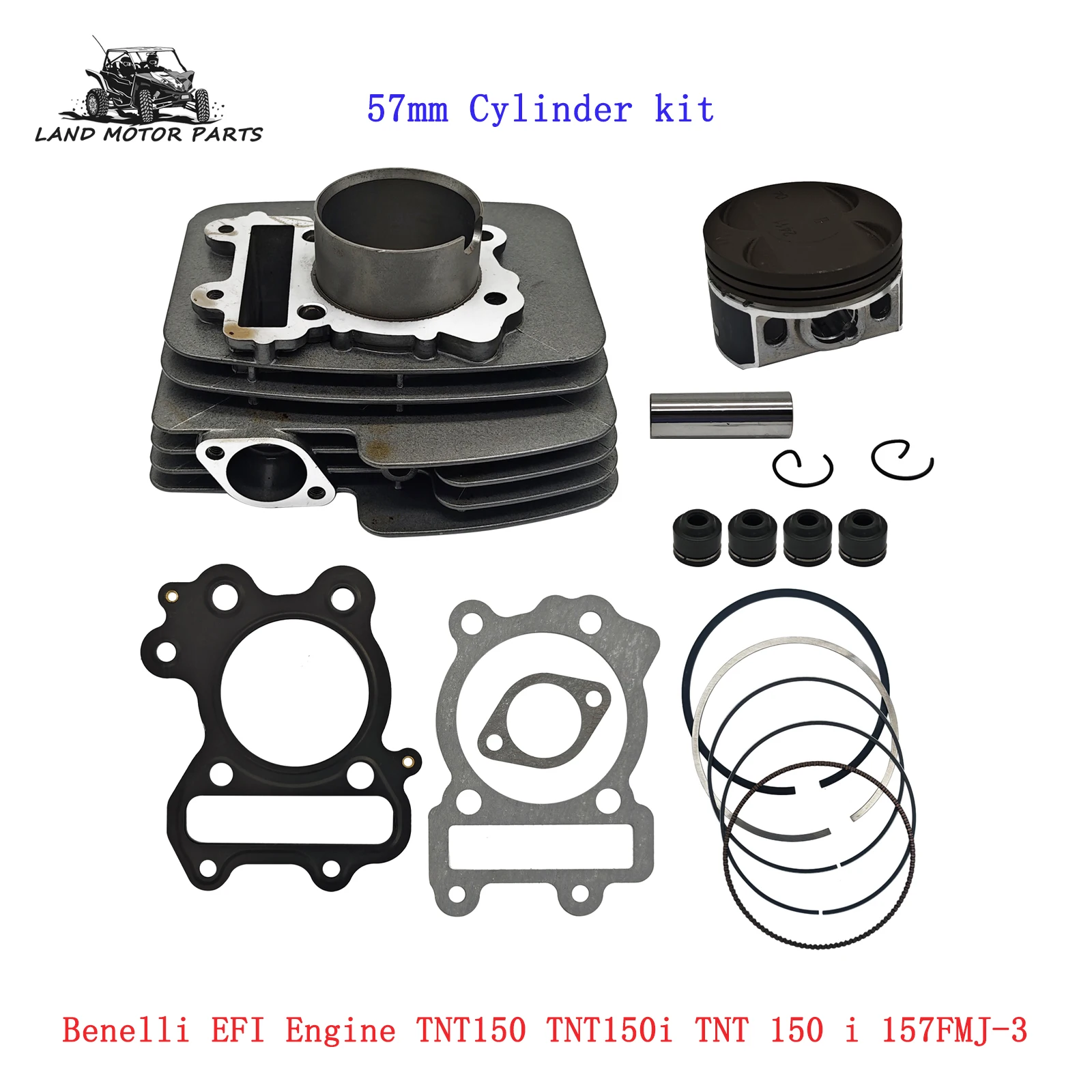 

Комплект цилиндров двигателя мотоцикла с поршневым пальцем для двигателя Benelli EFI TNT150 TNT150i TNT 150 i 157FMJ-3 Диаметр цилиндра 57 мм