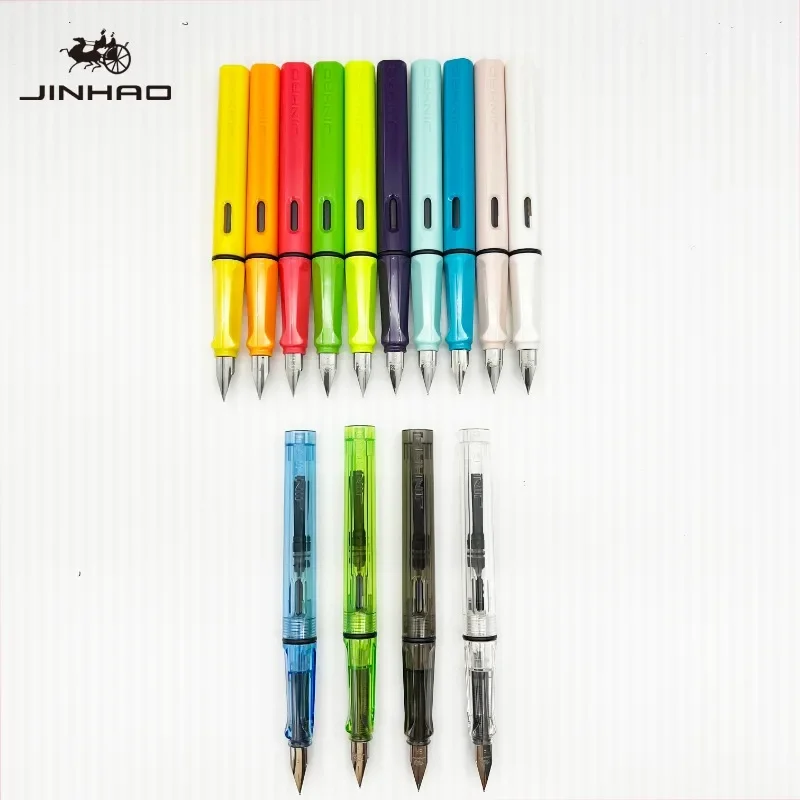 JINHAO 619 Fountain Pen High Quality Colors Student F EF Nib Ink Pen Calligraphy Pen Stationery School Office Supplies