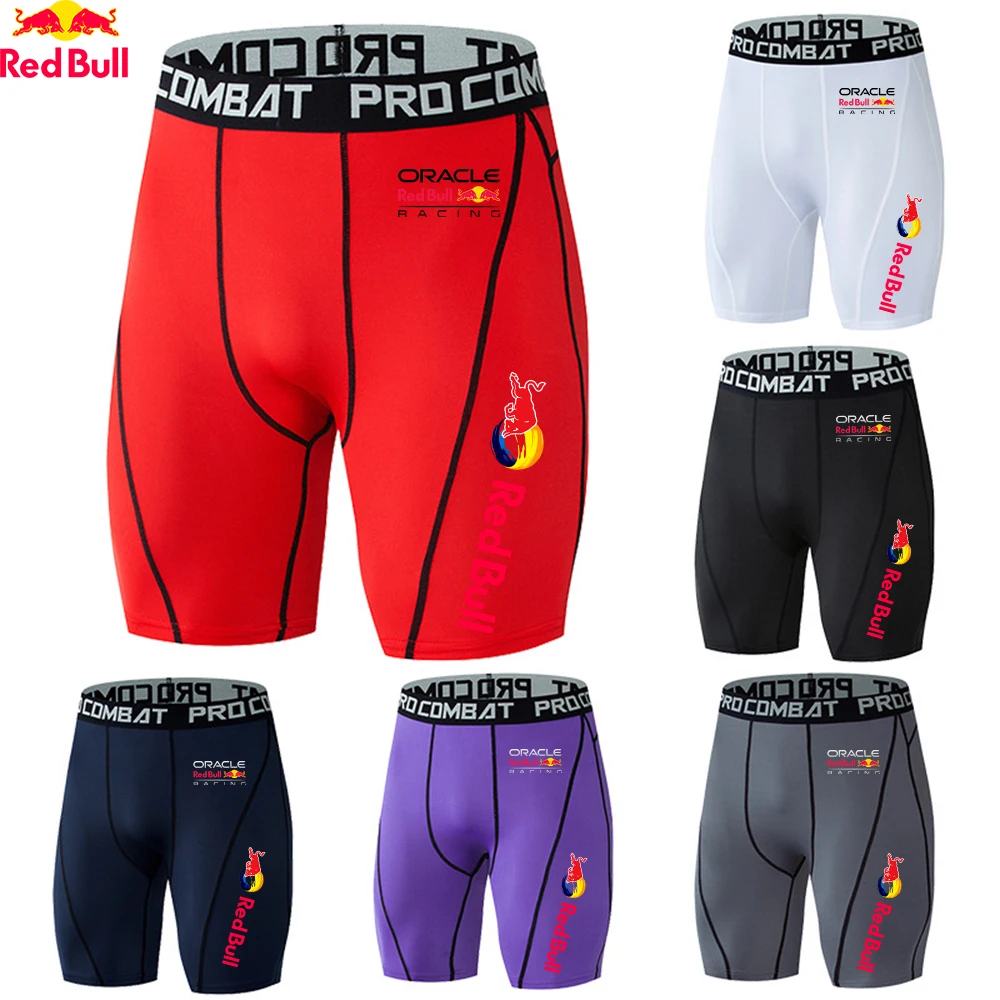 

Red Bull Sports Compression Shorts for Men's Fitness Fitness Gym Exercise Men's Breathable Mesh Quick Drying Running Shorts