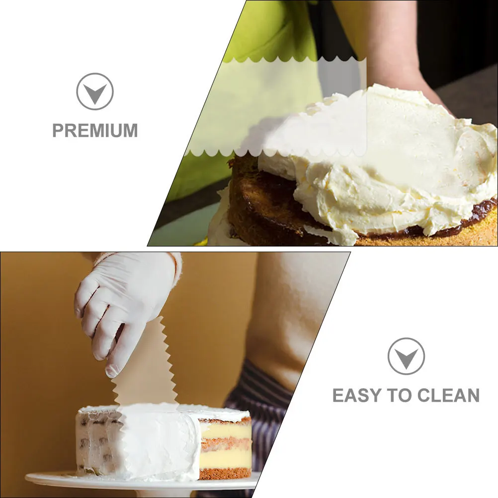 

6Pcs Cake Decorating Scraper Set Icing Smoother Baking Tool Create Beautiful Patterns Cake Scraper Icing Smoother