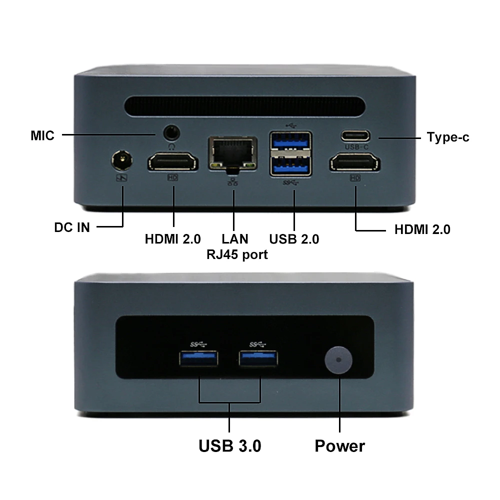 EGLOBAL AMD Mini PC R5 5600H 5600H R7 5800H 5700U RJ45 LAN USB Type-C Wifi6 Windows 11 Mini computer desktop da gioco