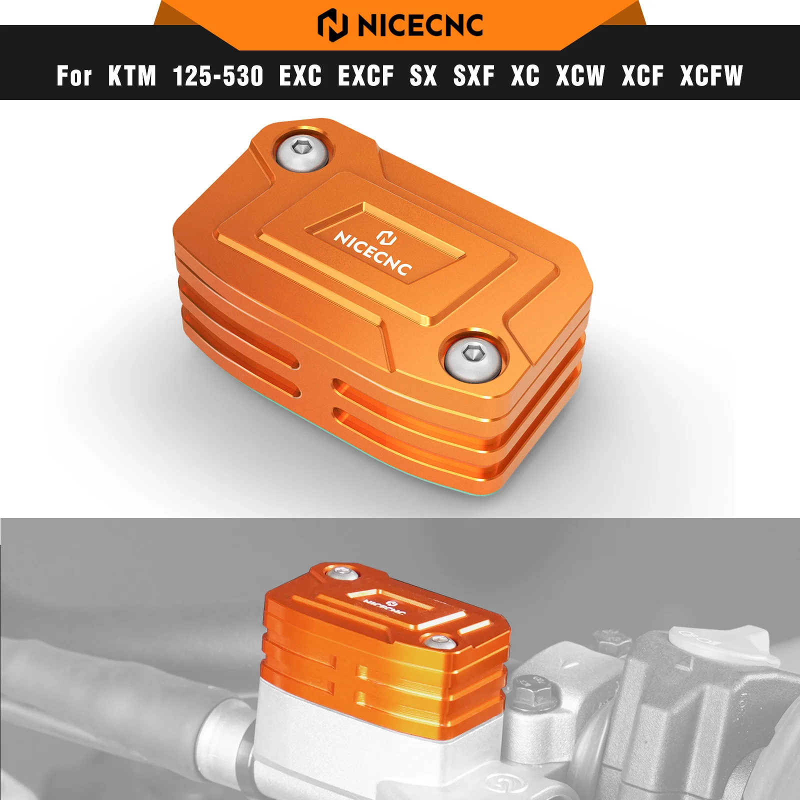 NICECNC مخلب الفرامل أسطوانة رئيسية خزان زيت السائل كوب ل KTM SX 125 SX 150 SX-F 350 SXF 450 EXC-F 350 EXCF 500 2013-2024