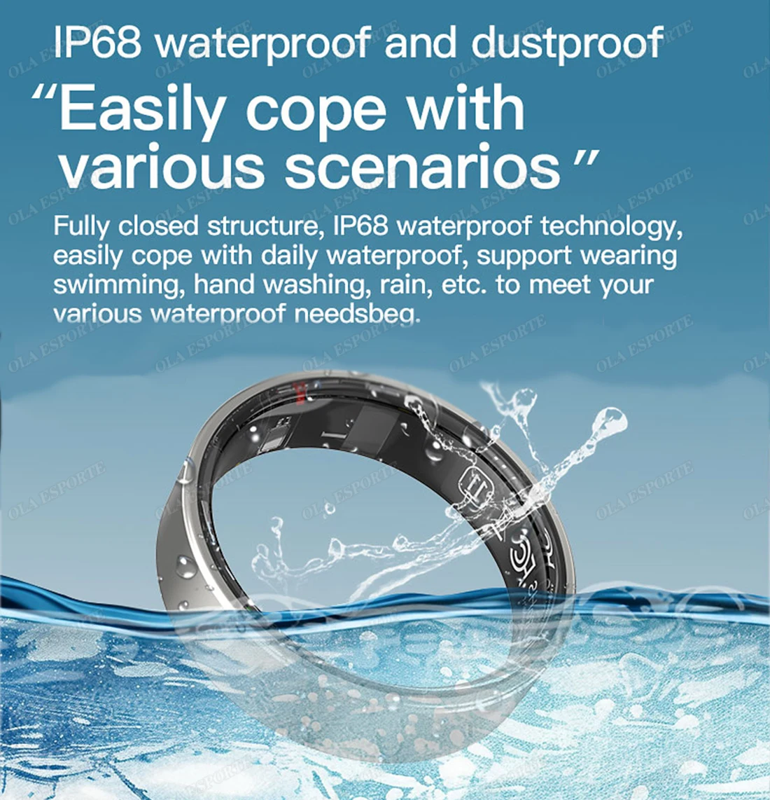 New light Smart Ring Bluetooth Sports Date Tracker Short Video Remote Control Heart Rate Sleep Calorie smartring for Samsung Men