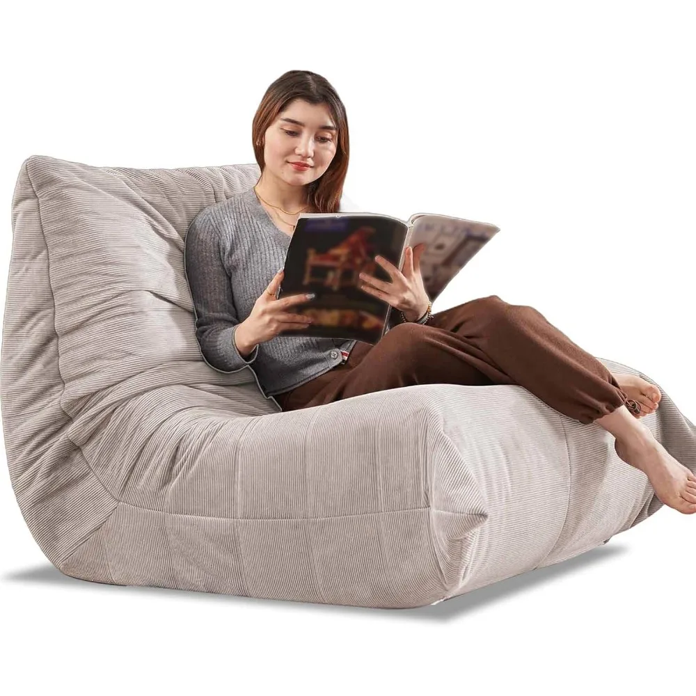 

Adult Bean Bag Chair,Memory Foam Togo Sofa,Lazy Floor Sofa, Ergonomically Designed Fireplace Chair, Multi-Functional Chair for L