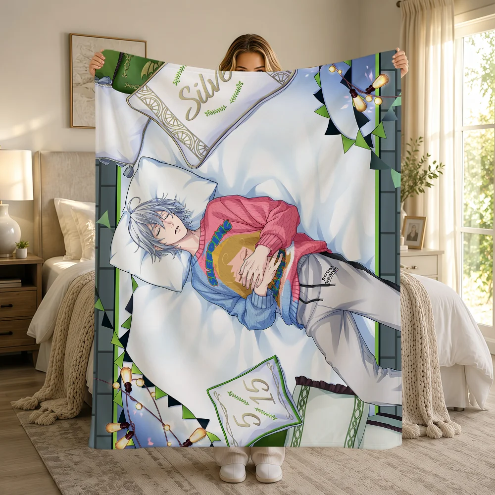 Card SSR T-Twisted Wonderland Ace Azul Cater Idia Warme Weiche Plüschdecke Sofa Wohnzimmer Nickerchen Zuhause Schlafzimmer Geschenk Flanell Hogar – Detail 28