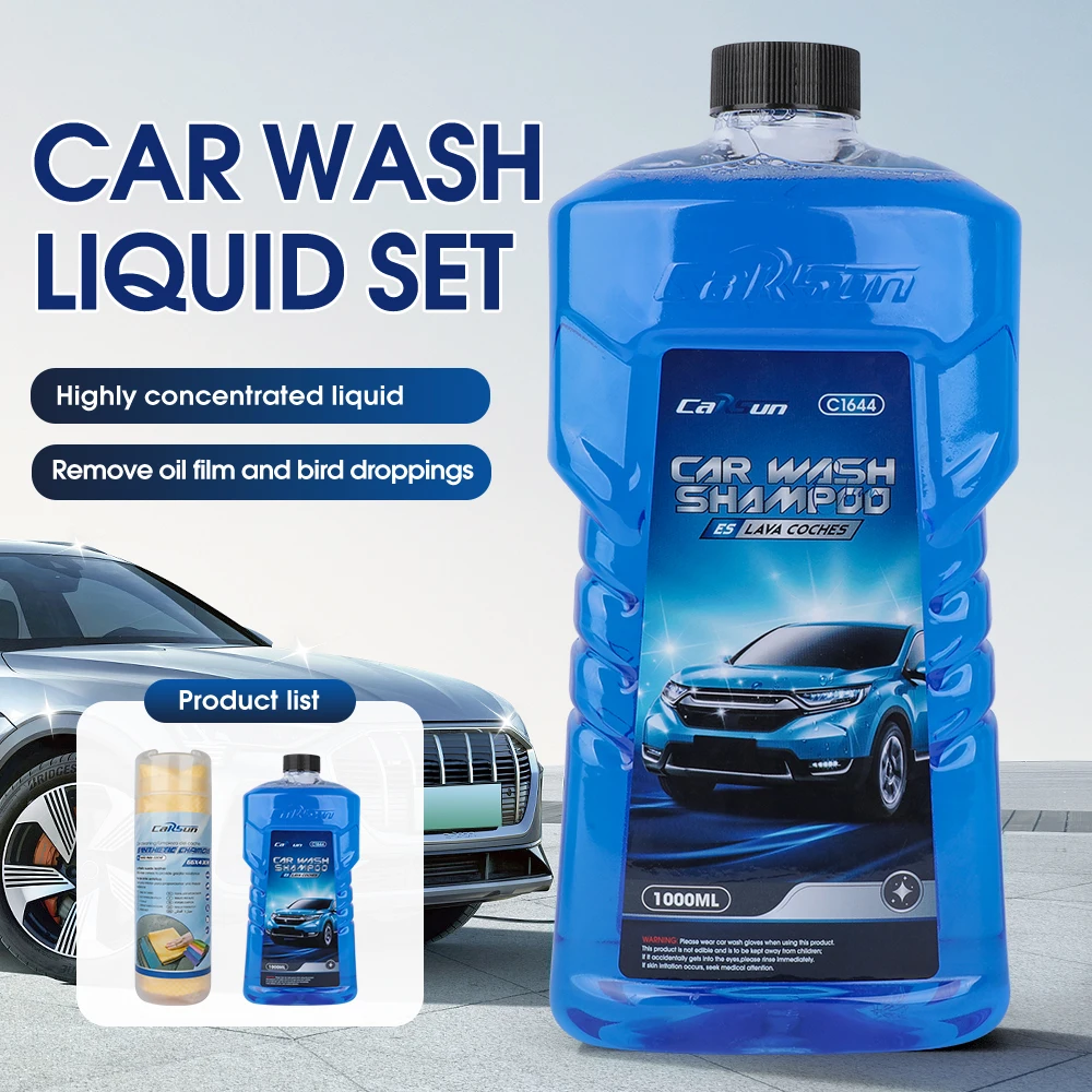 Car Cleaning fluid Car Shampoo Wash Quick Coating Wax High Foam Cleaning Car Wash Liquid Deer Skin Towel Set