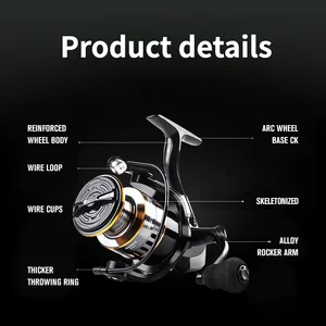 Spinning reel fishing with metal line cup, sea tackle, fishing fishing, he2000-7000, 5.2: 1/4.7: 113bb Main Main Sales Molinete 7000 - №8