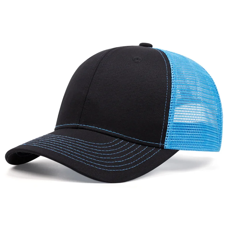 1 Stück Belüftete Mesh-Baseballkappe für Damen und Herren, Erwachsenen-Netzkappe mit Flachem Gebogenem Schirm, Atmungsaktive Sommer-Sonnenschutzkappe, Frühlings-Trucker-Cap – Detail 6