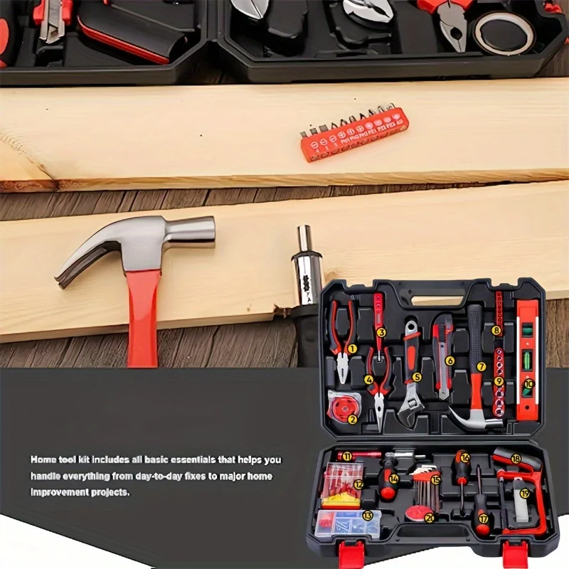 108 Pieces Set of Hardware Gift Tool Set Repair Toolbox Set Multifunctional Combination Tool Set Wholesale