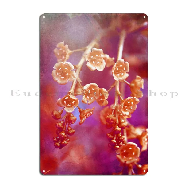 Currant Flowers Metal Signs Rusty Home Cave Cinema Tin Sign Poster