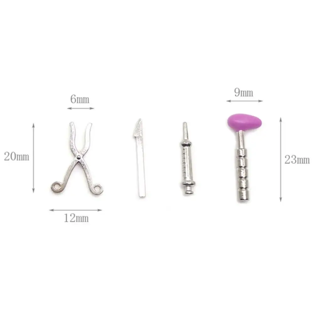 1/6 1/12 Scale Dollhouse Stethoscope Set Doll Accessories Doctor Nurse Miniature Medical Appliances Kids Toy Playing House