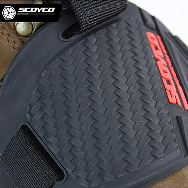 SCOYCO Motorcycle Gear Shift Pad Adjustable Shoes Protection Lightweight Durable Boot Protector Cover For Riding Moto Accessorie