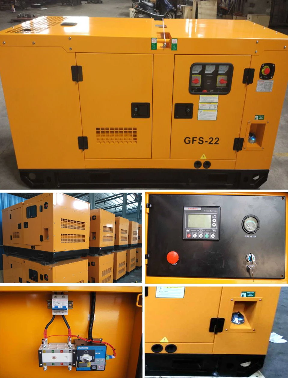 super silent diese  generator 10/20/30/50 kva kw   eectrica  10kw 1/3 phase genset