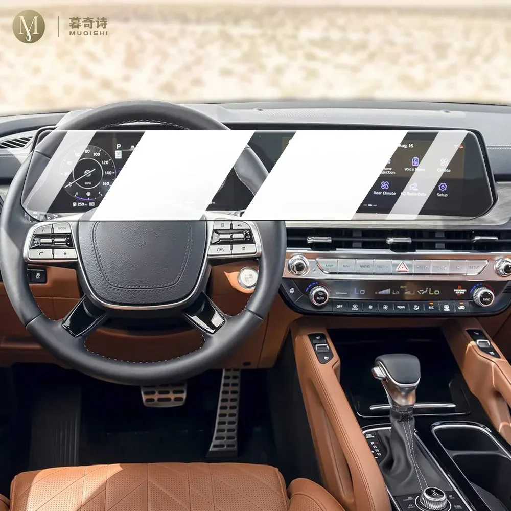 For KIA telluride 2024Car Interior Central control screen Anti scratch transparent TPU protective film GPS navigator film refit