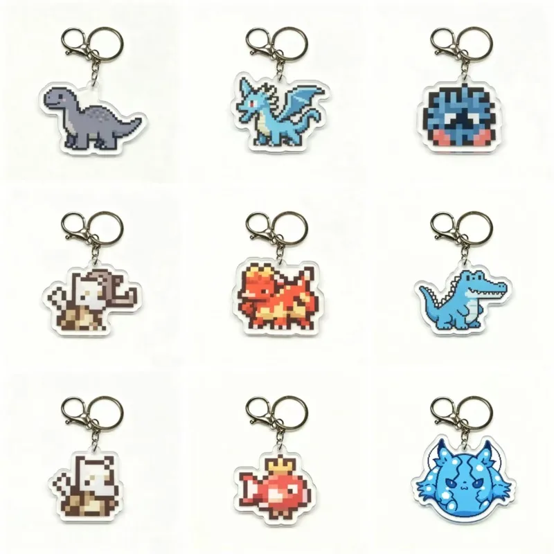 

Оригинальный акриловый брелок-подвеска ручной работы с персонажами из мультфильмов: Маровак, Кубон, Бронтозавр, Фенекин, Пикачу, Саблай. Милый аниме-подарок.