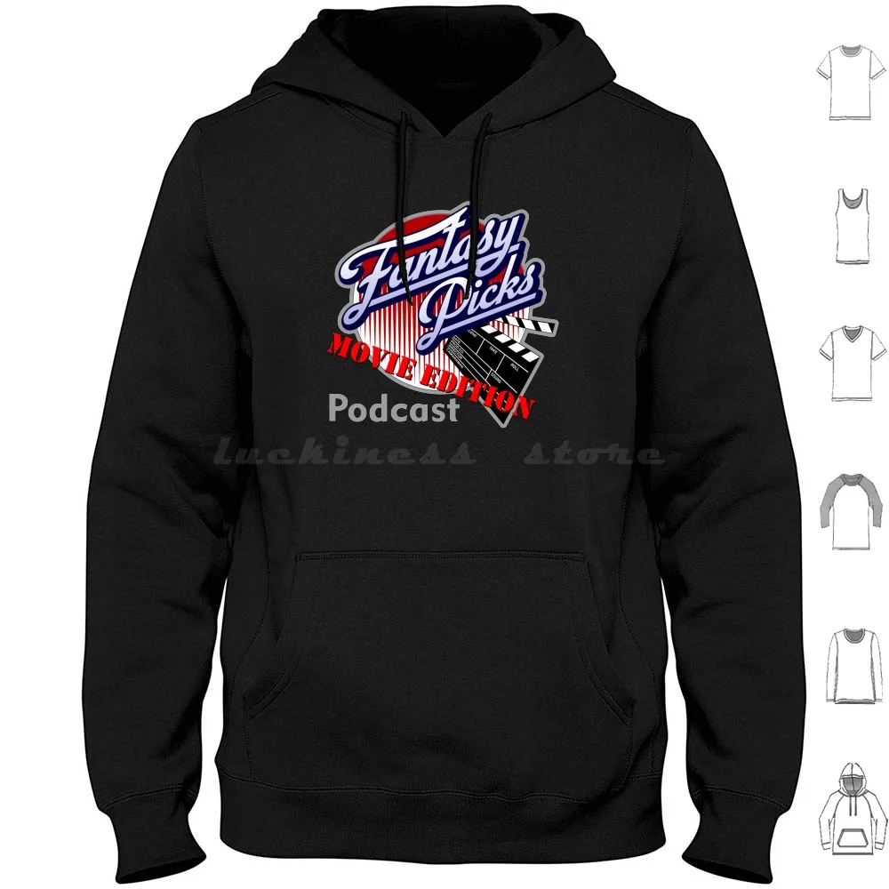 Fantasy Picks Movie Edition Podcast Logo Hoodie Cotton Long Sleeve Podcast Movies Fantasypicks