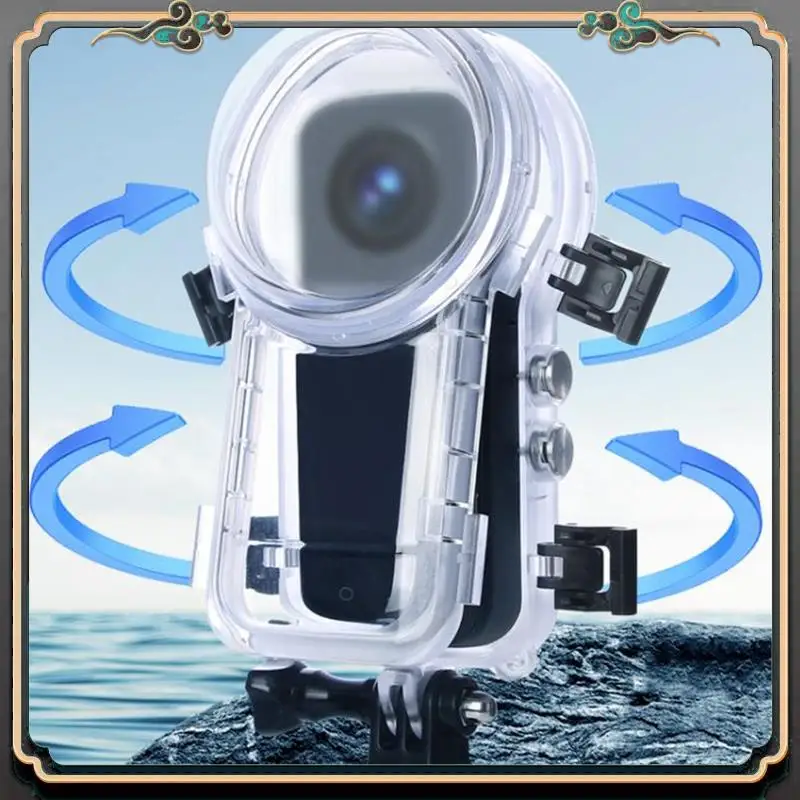Funda impermeable para cámara de acción confiable para Insta360x4, funda de buceo totalmente sigilosa, funda protectora impermeable de 360 grados y 50M