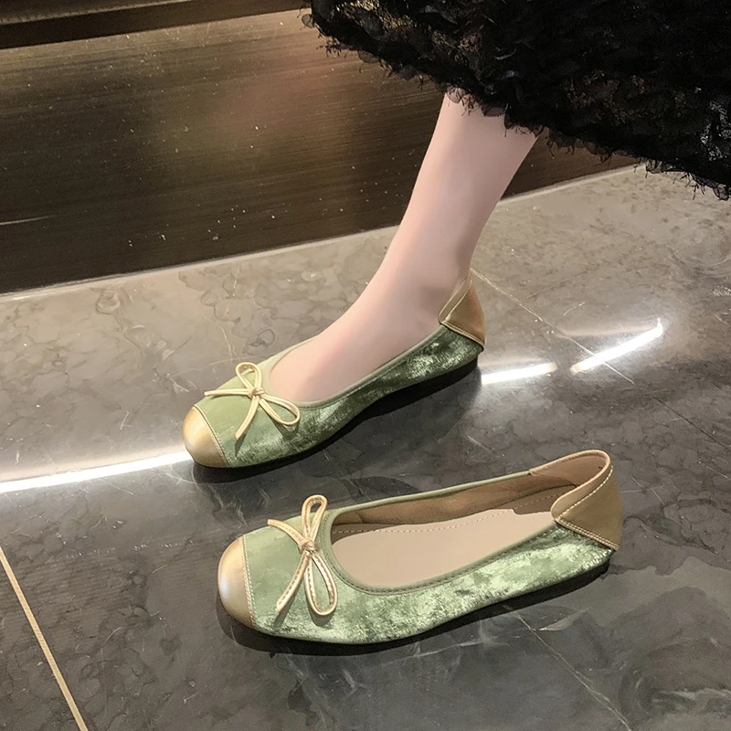 Flat Shoes Women Spring New Fashion Women's Shallow Casual Shoes Comfortable Round Toe Kawaii Shoes for Women Zapatos De Mujer