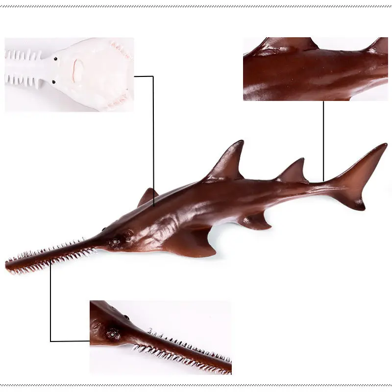 Marine Sawfish Simulation Wild Marine Animal Sawfish Plastic Model Wild static marine model