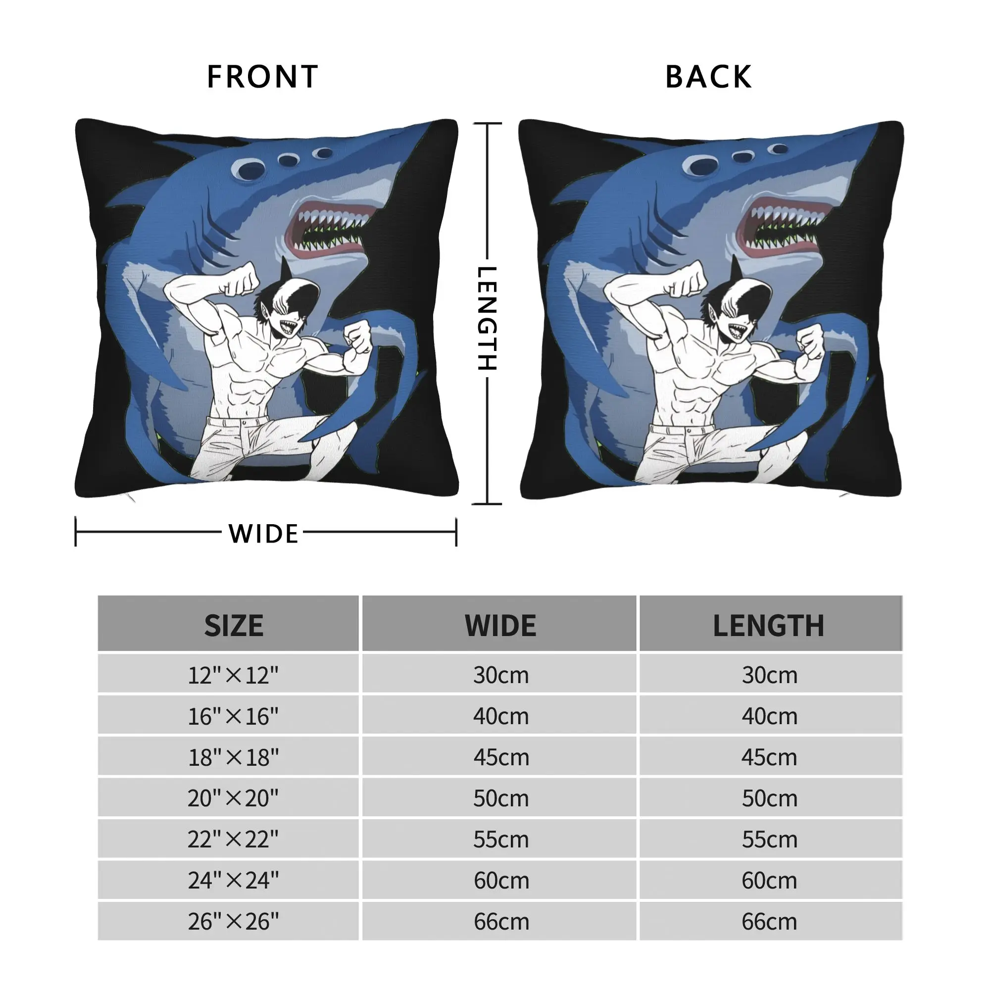 Beam Chainsaws Man Japanese Manga Pillow Case  Design Pillow Cover Cute Funny Cushion Cover For Sofa Car Home Decor