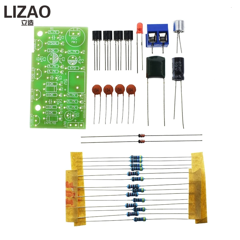 LIZAO Clap Sound Control Switch Module Acoustic Sensor DIY Electronic Kit Integrated PCB Circuit for Student Welding Practice