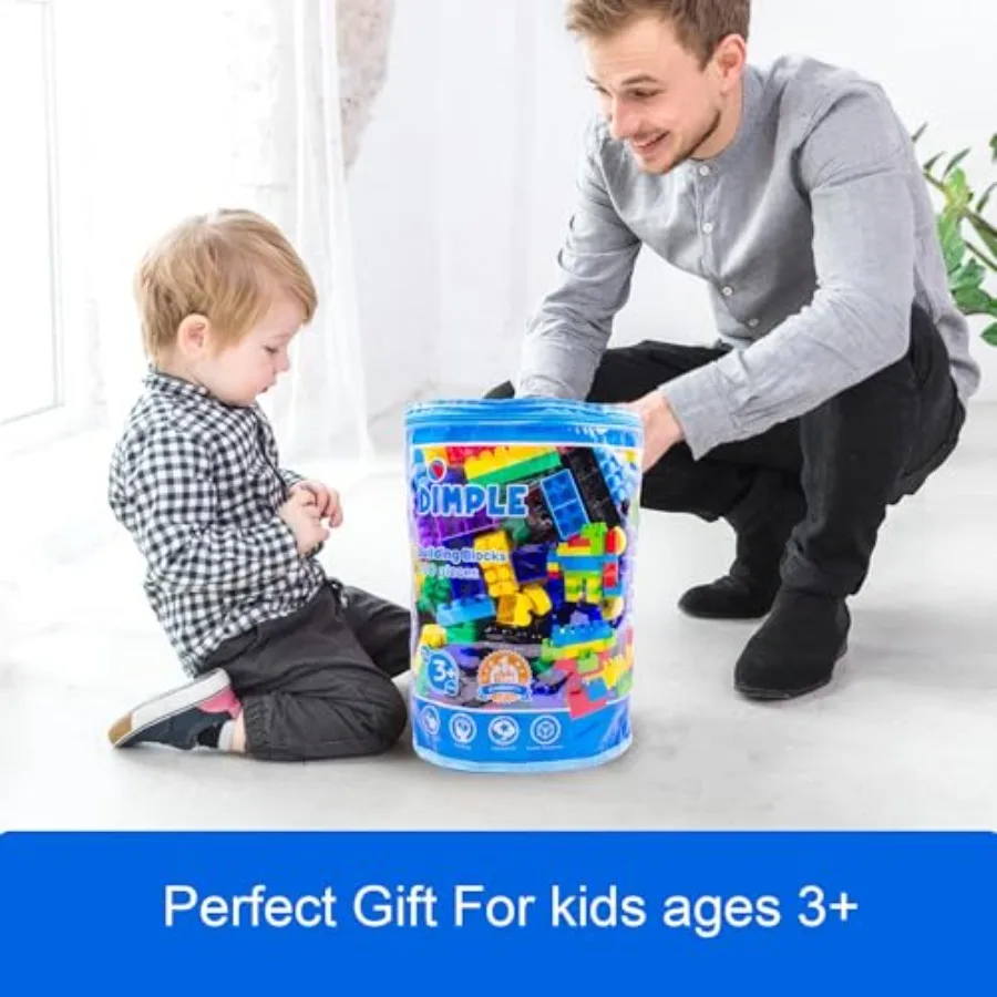 مكعبات بناء الدمل للأطفال الصغار 300 قطعة ألعاب التراص ألعاب ألغاز للتعلم والجوط الممتع ألعاب مونتيسوري التعليمية باب