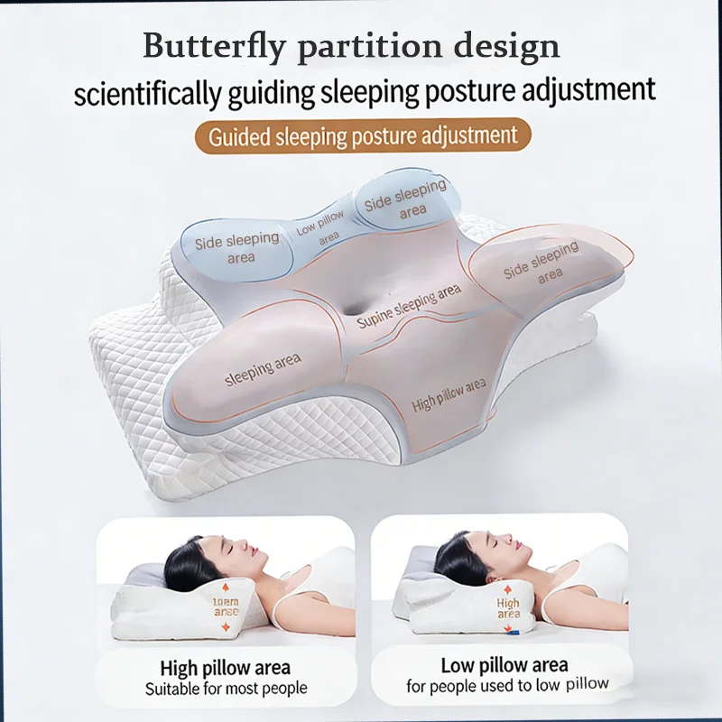 Memory Foam Pillows Butterfly - Memory Foam Orthopedic Pillow Neck Pain ulasan dan harga