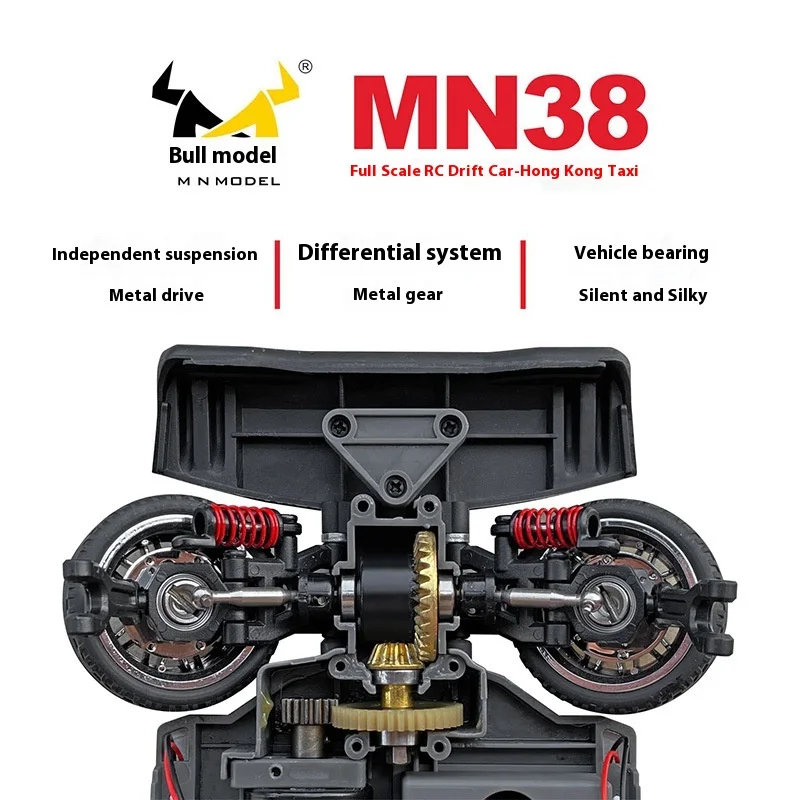 Nieuwe Mn38 1:16rc Model Speelgoedauto Volledige Schaal Hoge Snelheid Simulatie Drift Afstandsbediening Auto Hong Kong Taxi Kinderen Speelgoed Auto gift