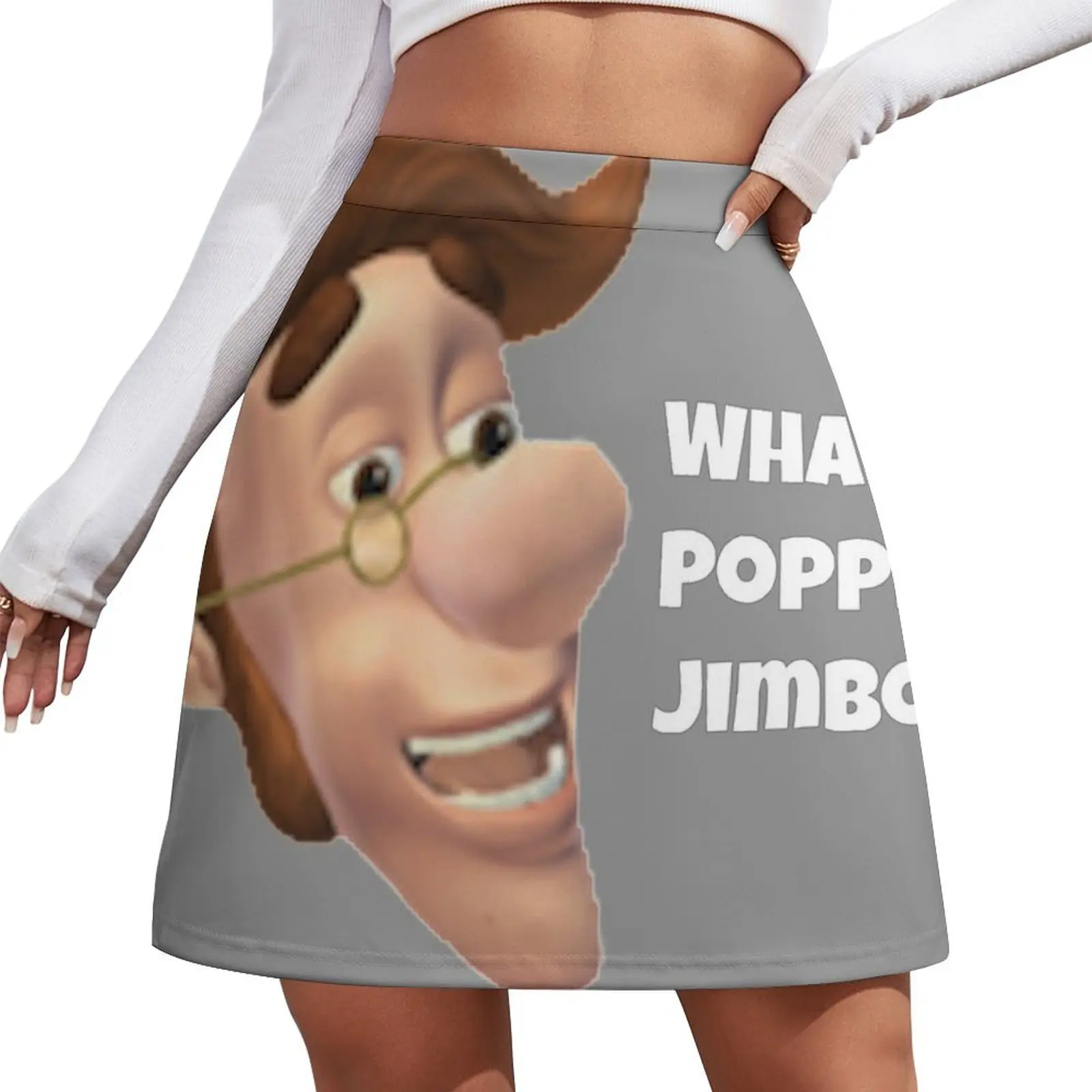 

What's poppin jimbo meme Mini Skirt skirt women korean ladies summer Mini Skirt